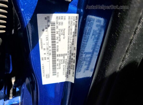 1FADP3K2XJL268850 2018 FORD FOCUS Blue Շարժիչի բաժամունքի տեսք