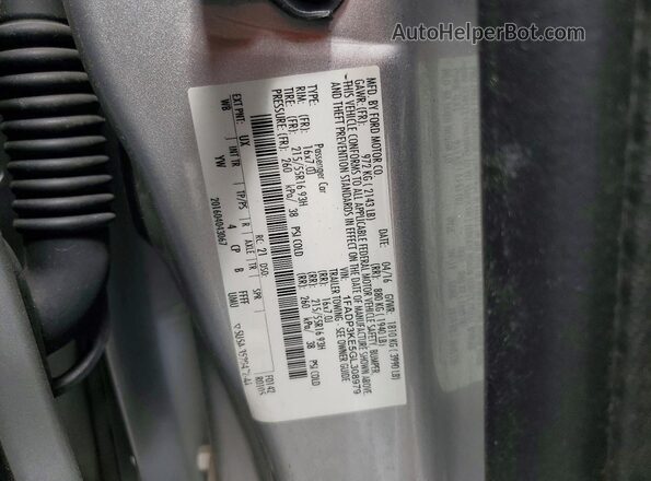 1FADP3KE5GL308979 2016 FORD FOCUS Серебряный Панорамный вид салона 360°