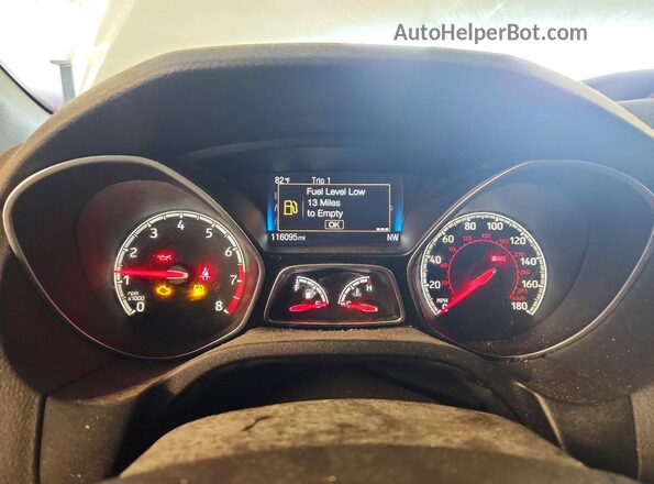 1FADP3L90GL355578 2016 FORD FOCUS White Вид щитка приладів
