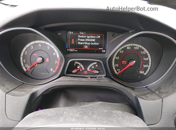 1FADP3L91HL290600 2017 FORD FOCUS ST Белый Вид задних сидений