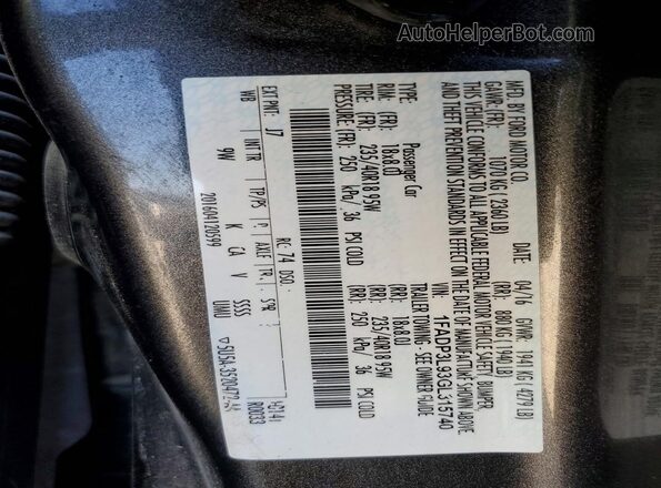 1FADP3L93GL315740 2016 FORD FOCUS Charcoal ძრავის განყოფილების ხედი