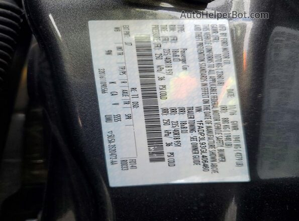 1FADP3L93GL406460 2016 FORD FOCUS Gray Շարժիչի բաժամունքի տեսք