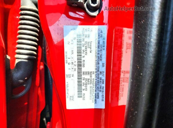 1FADP3L93HL218328 2017 FORD FOCUS Red ძრავის განყოფილების ხედი