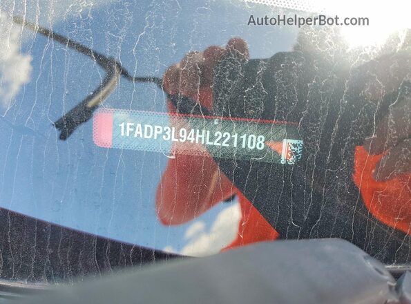 1FADP3L94HL221108 2017 FORD FOCUS Red Вид наклейки з VIN-кодом