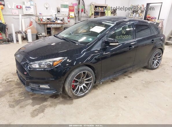 1FADP3L95JL225559 2018 FORD FOCUS ST Black Առջևի ձախ երեք քառորդ տեսարան