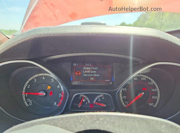 1FADP3L99JL289586 2018 FORD FOCUS Orange Սարքավորումների վահանակի տեսք