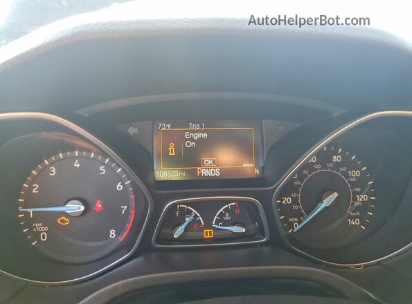 1FADP3M24JL224582 2018 FORD FOCUS Black Вид щитка приладів