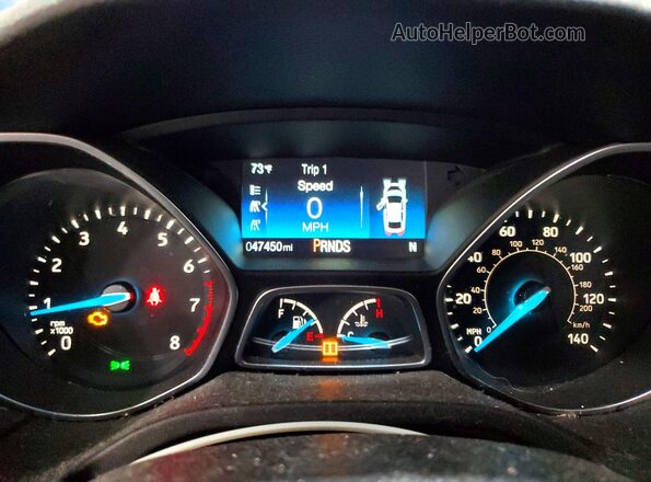1FADP3M25JL293698 2018 FORD FOCUS Blue Vista del cuadro de instrumentos