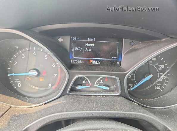 1FADP3M27HL202702 2017 FORD FOCUS Gray Вид щитка приладів