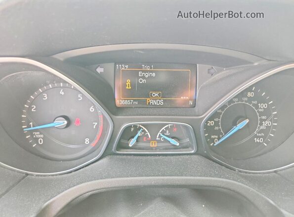 1FADP3M2XHL244460 2017 FORD FOCUS Blue Widok zestawu wskaźników