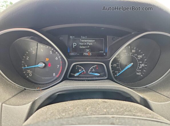1FADP3M2XHL323174 2017 FORD FOCUS Серый Вид щитка приборов