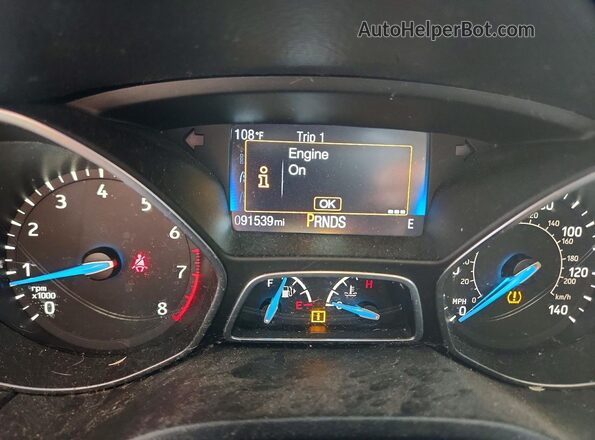 1FADP3N25JL230955 2018 FORD FOCUS Синий Вид щитка приборов