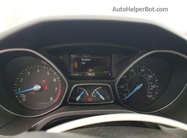 1FADP3N26GL299338 2016 FORD FOCUS Серый Вид щитка приборов