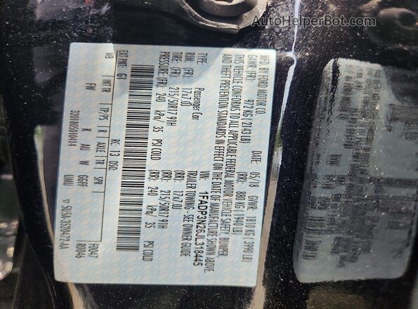 1FADP3N26JL318445 2018 FORD FOCUS Black Widok komory silnika