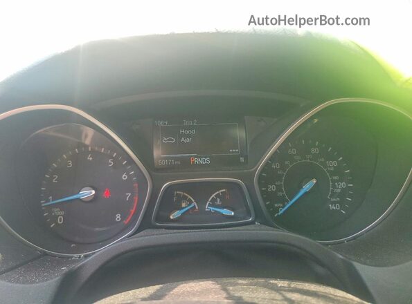 1FADP3N27GL302909 2016 FORD FOCUS Beige Вид щитка приладів
