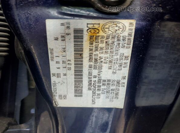 1FADP3N28GL312476 2016 FORD FOCUS Blue ძრავის განყოფილების ხედი