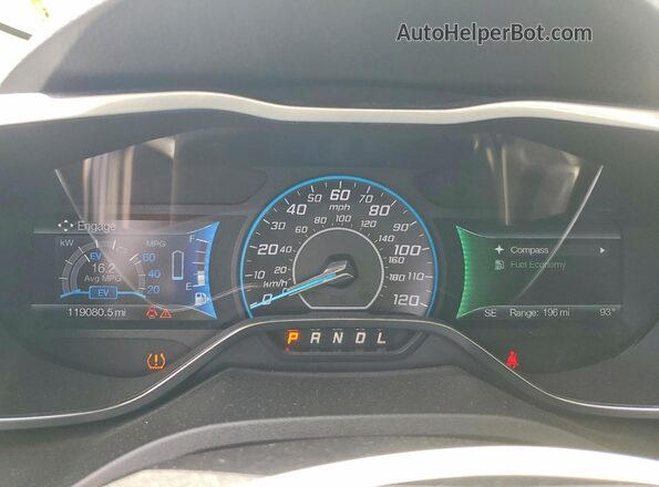 1FADP5AU4GL113587 2016 FORD C-MAX Charcoal Instrument cluster view