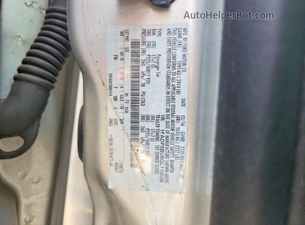 1FADP5BU6GL110026 2016 FORD C-MAX Серебряный Вид подкапотного пространства