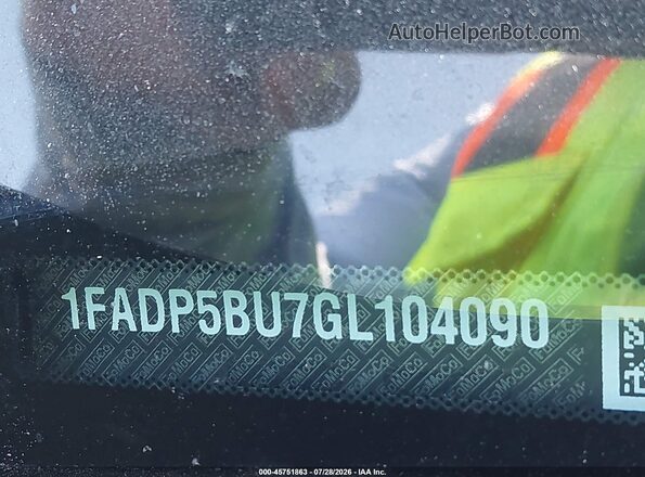 1FADP5BU7GL104090 2016 FORD C-MAX HYBRID Black Շարժիչի բաժամունքի տեսք