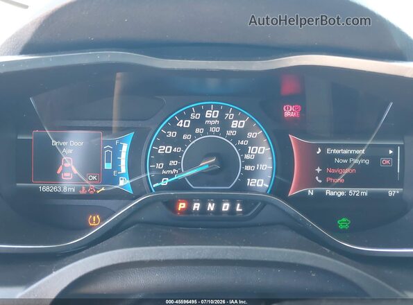 1FADP5CU1GL112717 2016 FORD C-MAX ENERGI Red Widok tylnych siedzeń