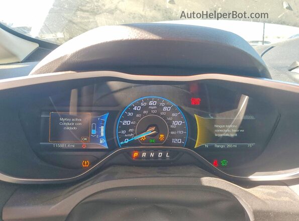 1FADP5CU6GL112096 2016 FORD C-MAX Black ხელსაწყოთა პანელის ხედი