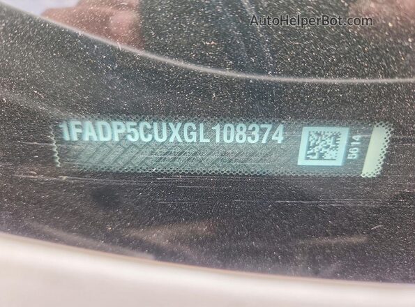 1FADP5CUXGL108374 2016 FORD C-MAX White Widok komory silnika