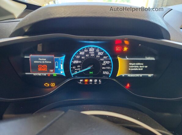 1FADP5DU5HL109738 2017 FORD C-MAX White Widok zestawu wskaźników