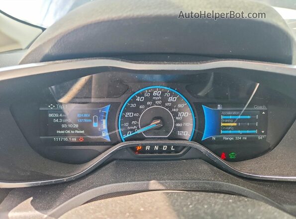 1FADP5EU5HL119135 2017 FORD C-MAX Blue Widok zestawu wskaźników