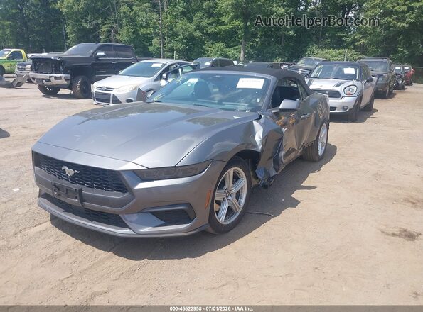 1FAGP8UH4T5113360 2026 FORD MUSTANG Gray წინა მარცხენა ხედი სამი მეოთხედიდან