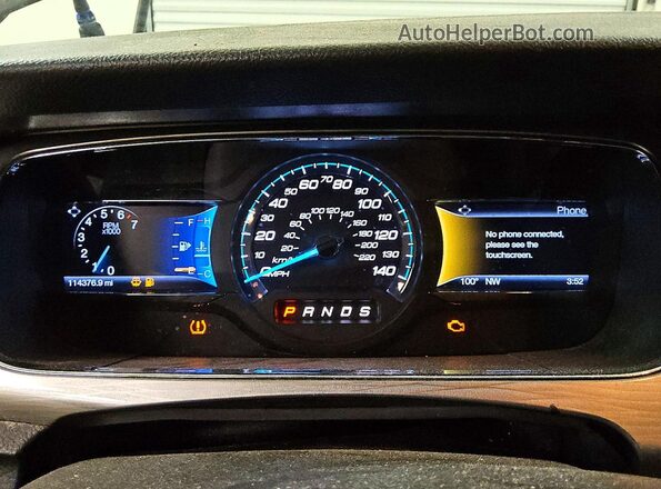 1FAHP2E83GG126093 2016 FORD TAURUS Black Սարքավորումների վահանակի տեսք