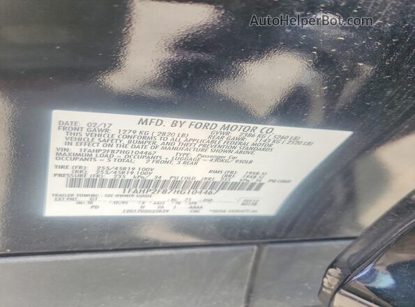 1FAHP2F87HG104467 2017 FORD TAURUS Черный Вид подкапотного пространства