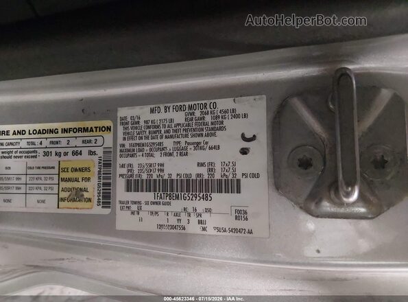 1FATP8EM1G5295485 2016 FORD MUSTANG Brown Engine compartment view