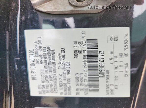1FATP8EM3G5291762 2016 FORD MUSTANG Gray Vista de la etiqueta del VIN