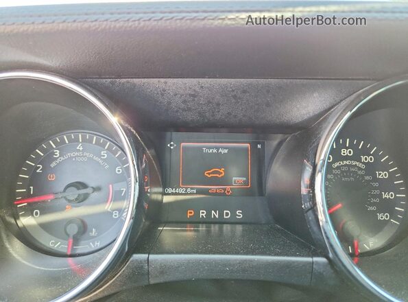 1FATP8EM3G5307104 2016 FORD MUSTANG White Вид щитка приладів