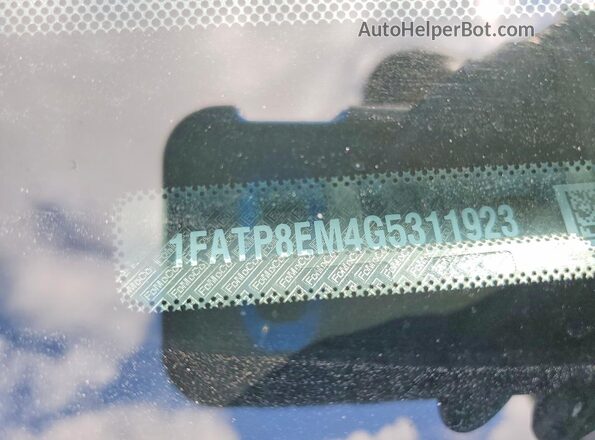 1FATP8EM4G5311923 2016 FORD MUSTANG Black Շարժիչի բաժամունքի տեսք