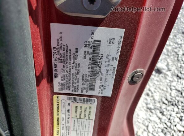 1FATP8EM6G5257623 2016 FORD MUSTANG Red Widok komory silnika