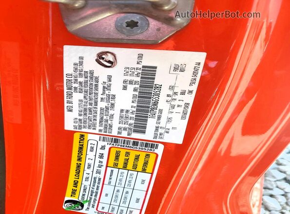 1FATP8EM6G5305282 2016 FORD MUSTANG Orange ძრავის განყოფილების ხედი