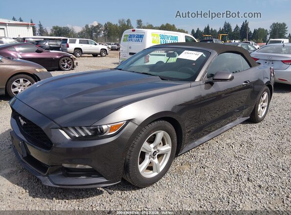1FATP8EM6H5303095 2017 FORD MUSTANG Gray Առջևի ձախ երեք քառորդ տեսարան