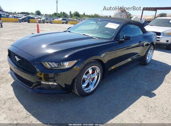 1FATP8EMXG5334316 2016 FORD MUSTANG Black წინა მარცხენა ხედი სამი მეოთხედიდან