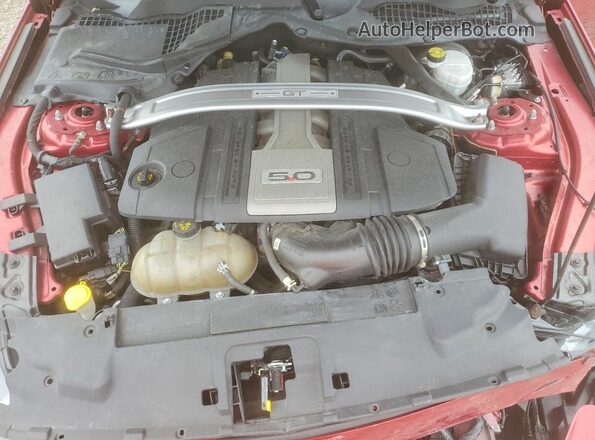 1FATP8FF3J5179261 2018 FORD MUSTANG Red Вид задньої частини салону