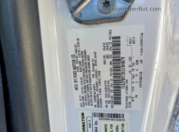 1FATP8FF3K5184879 2019 FORD MUSTANG Серебряный Вид подкапотного пространства