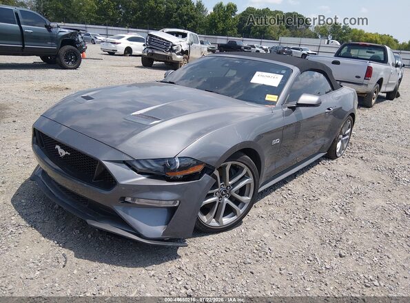 1FATP8FF6N5127872 2022 FORD MUSTANG Gray Առջևի ձախ երեք քառորդ տեսարան