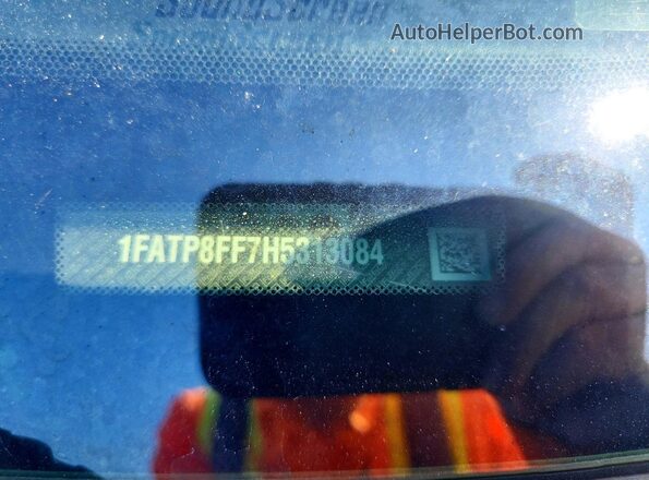 1FATP8FF7H5313084 2017 FORD MUSTANG Blue Widok naklejki z numerem VIN