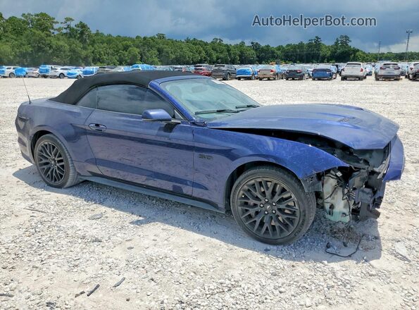 1FATP8FF7J5181434 2018 FORD MUSTANG Синий Передняя правая четверть