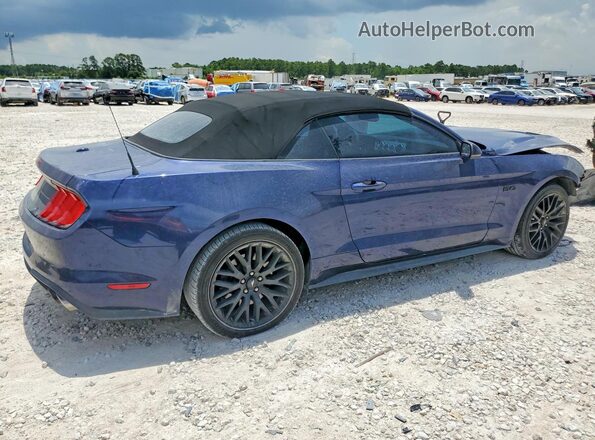 1FATP8FF7J5181434 2018 FORD MUSTANG Синий Задняя правая четверть