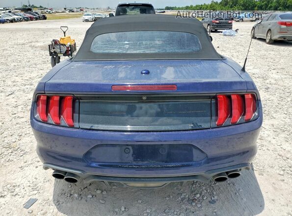 1FATP8FF7J5181434 2018 FORD MUSTANG Синий Вид сзади