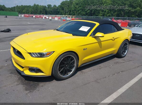 1FATP8FF9G5210151 2016 FORD MUSTANG Желтый Передняя левая четверть
