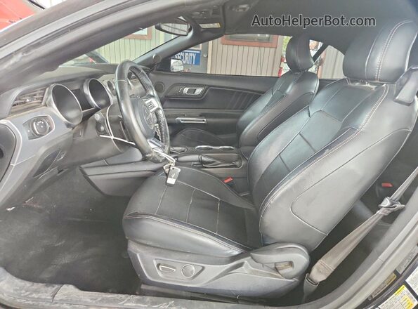 1FATP8FFXK5170316 2019 FORD MUSTANG Black წინა სალონის ხედი