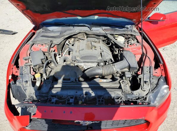 1FATP8UH0G5282120 2016 FORD MUSTANG Red უკანა სალონის ხედი