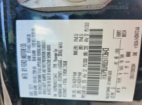 1FATP8UH0J5113643 2018 FORD MUSTANG Black Engine compartment view